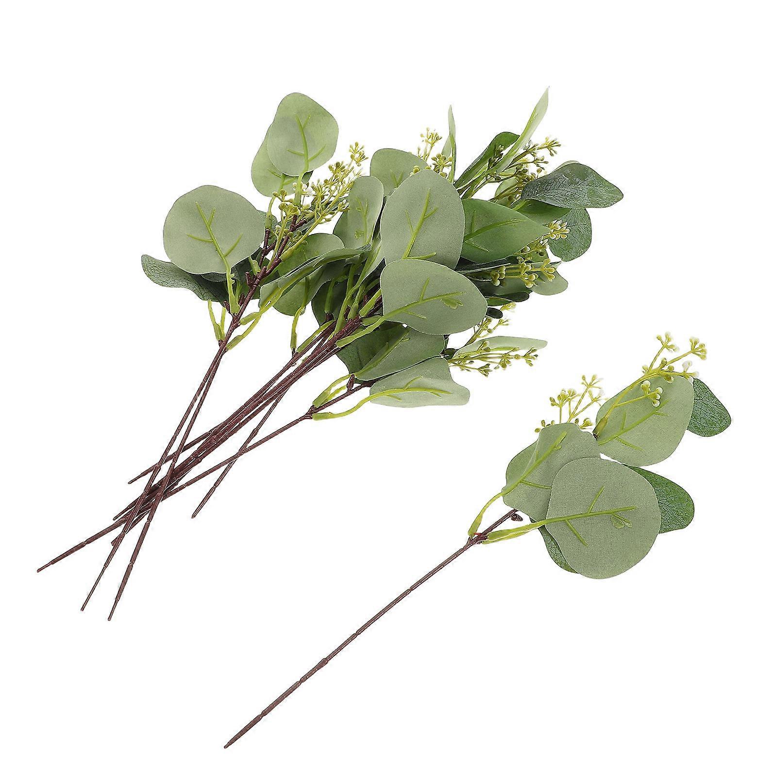 Artificial Eucalyptus Leaves Stems For Wedding Decor Home Decor Vase Filler Natural Aesthetic Green 28.00X8.00X8.00CM Plastic 20Pack