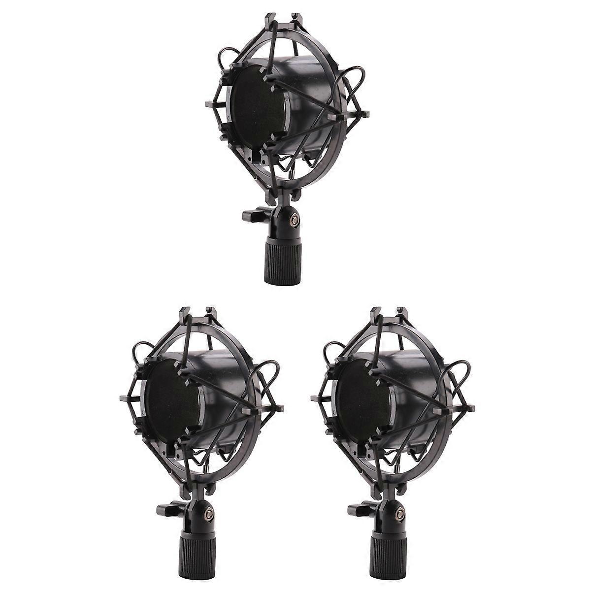 3X Universal 3KG Bearable Load Mic Microphone Shock Mount Clip Holder Stand Radio Studio Sound Recor
