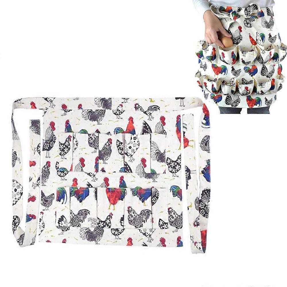 Egg collection apron, 12 egg pockets, waterproof apron - 1 pc p