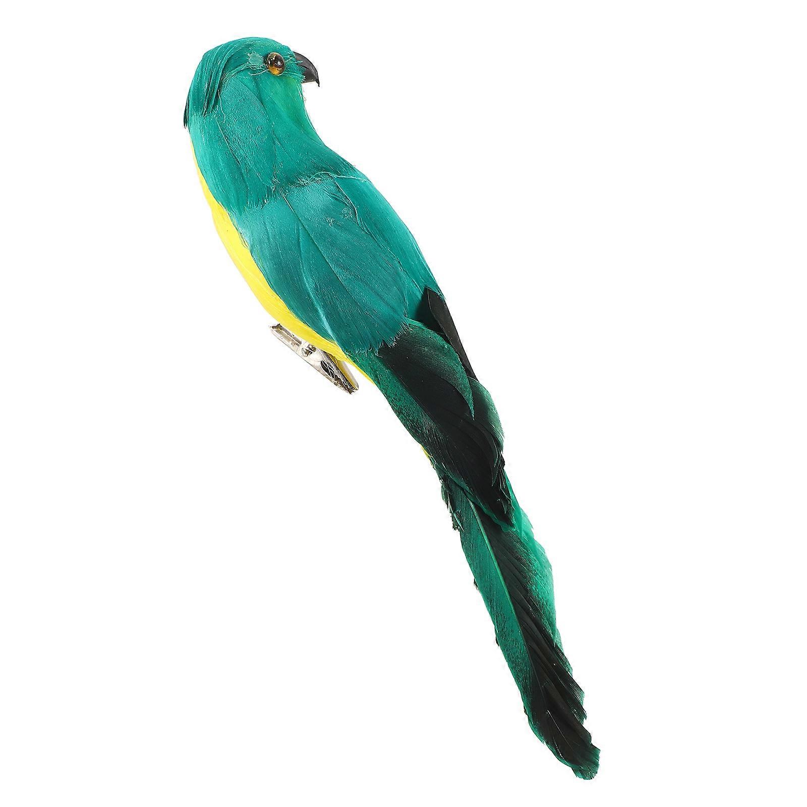 Artificial Bird Model Realistic Bird Ornaments Parrot Shape Home Decoration Synthetic Material 20x5x4 Cm 1 Set