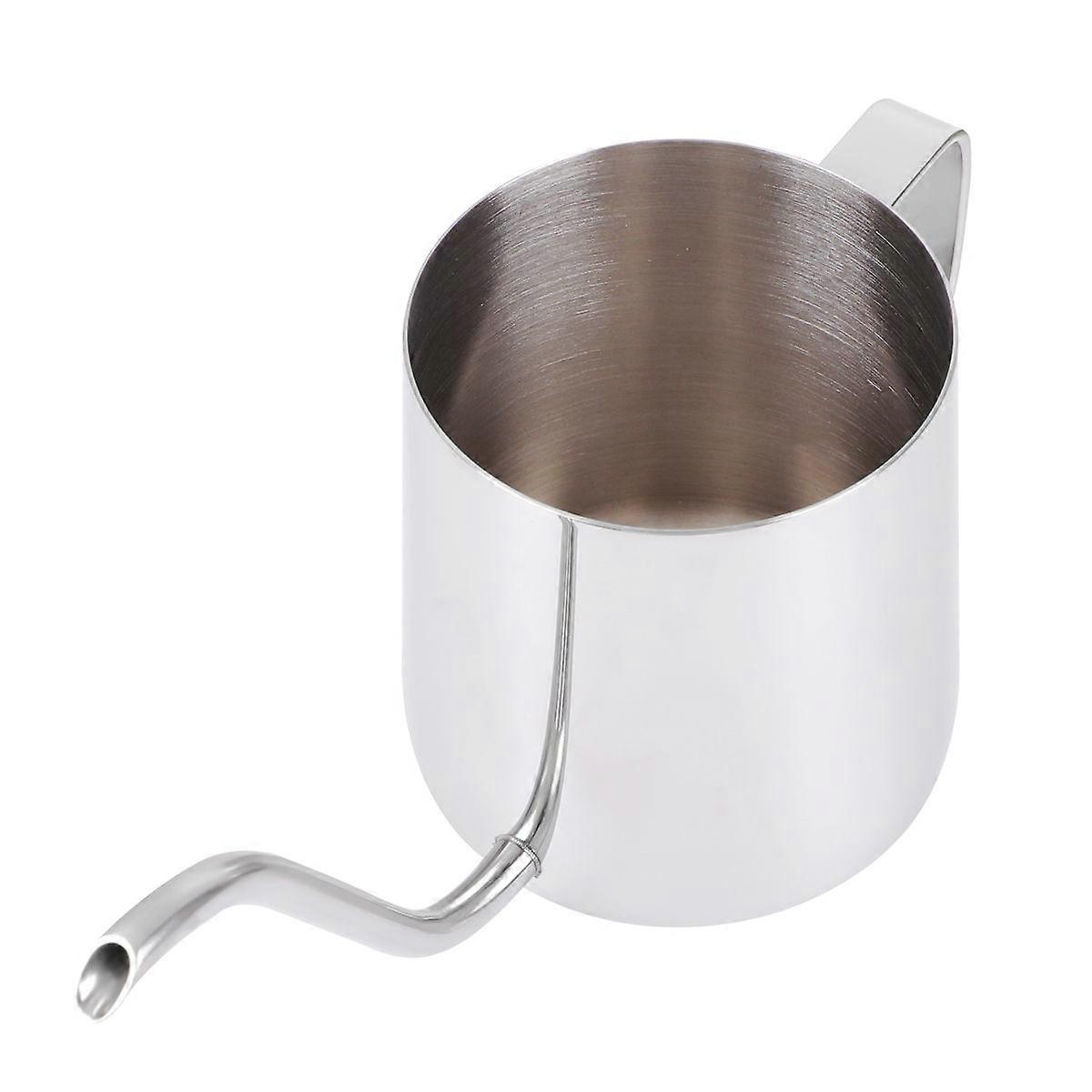 Χύθηκε στο χέρι καφετιέρα ανοξείδωτο βραστήρα οικιακής χρήσης ασήμι 250ml χωρητικότητα 1τμχ