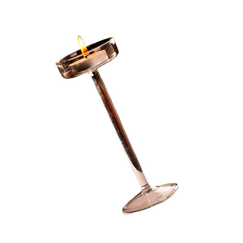 Candlestick Holders Candle Stand Blown Glass Multi Color 5.5X5.5X18.5cm Rust Resistant Indoor Use 1Set