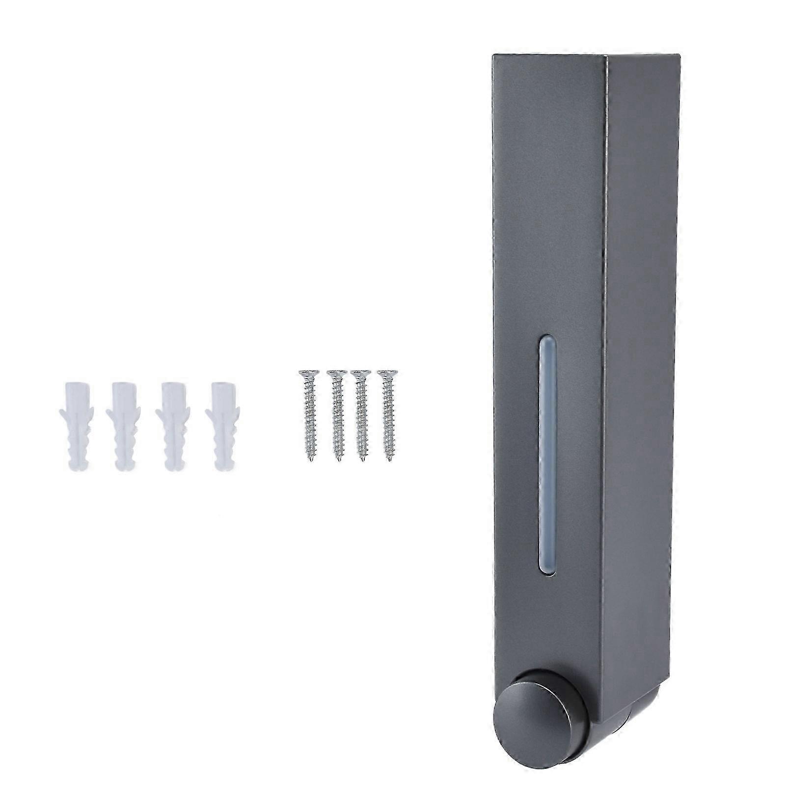 420ML Wall-Mounted Hand Soap and Shampoo Dispenser with 2 Compartments Suitable for Various Brands