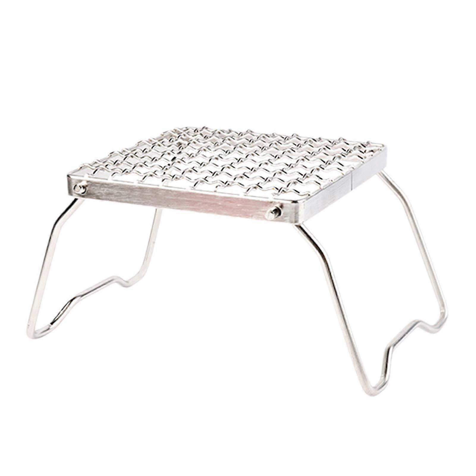 Campfire Grill - Ultralight Stainless Steel Mesh Camping Shelf Rack for Picnic, Hiking, Backpacking Portable Cooking Stand