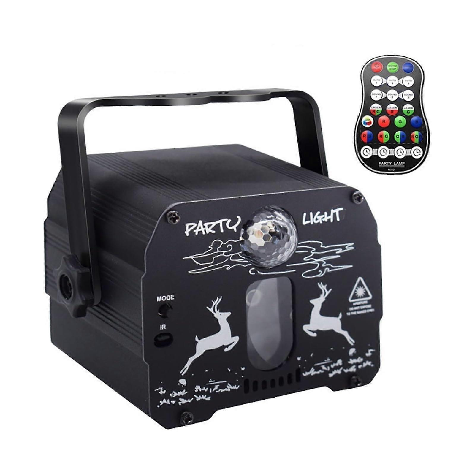 Disco Licht Voice-Controlled DJ Stage Light, RGB LED Party Light, Mini USB Charging, For Parties Weddings Camping