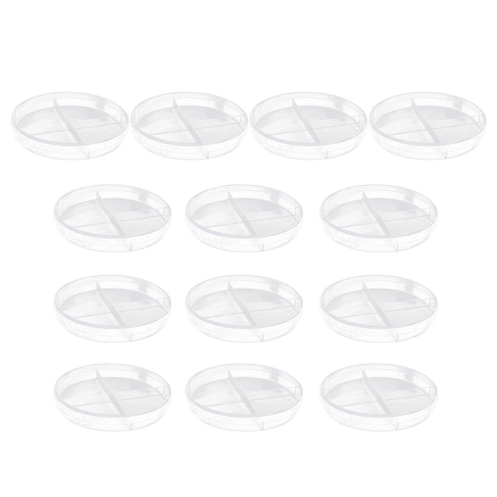 Research Grade Petri Dishes, Four Chambers for Isolated Experiments, High Clarity Material