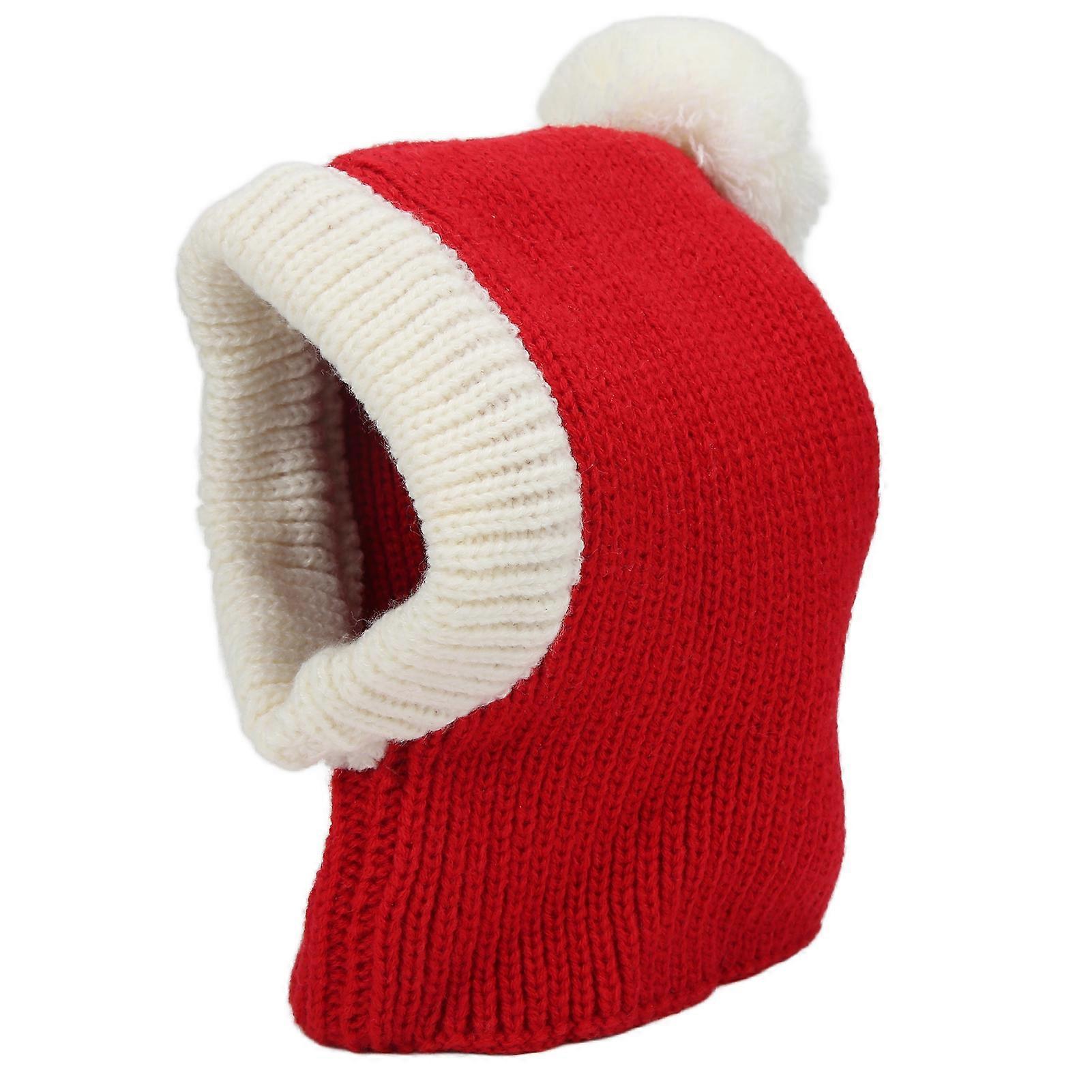 Dog Winter Hat Red Pet Christmas Winter Warm Knitted Hat for Small and Medium Dogs Puppy CatsRed M