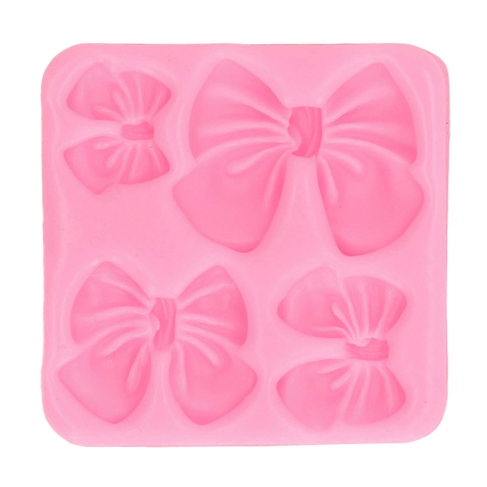 Easy Release Odorless Silicone Bow Baking Mold for Cake Decoration and Craft Projects