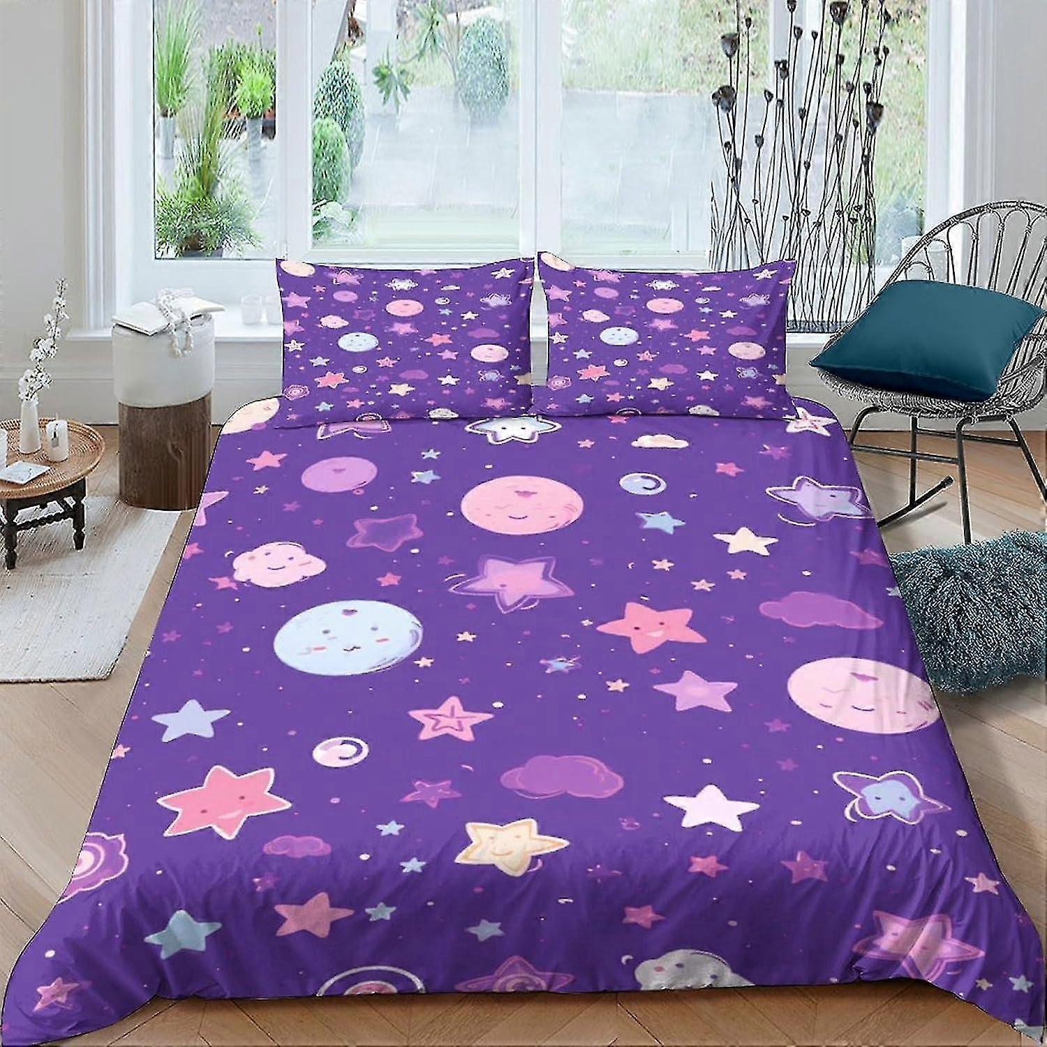 Conjunto de Cama Hipoalergênico para Adolescentes com Fecho de Zíper - 3 Peças Capa de Edredom Anti-Alérgico para Cama de Casal