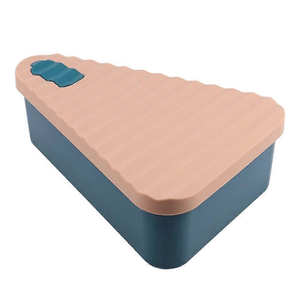 Pizza Storage Container - Reusable Blue Pizza Storage Box for Freshness and Easy Stackable Organization