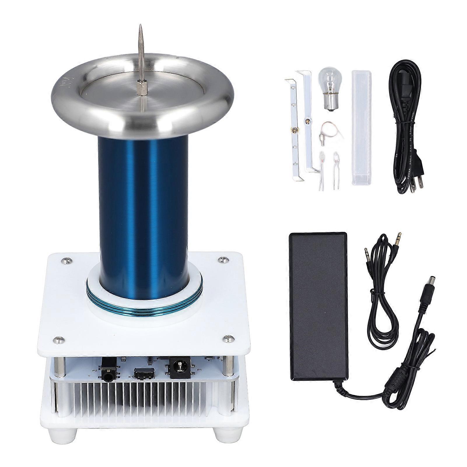 Plasma Tesla Coil Bluetooth Speaker High Voltage Wireless Transmission Decorative Tabletop Model Ion Windmill Ion Crown US AC100-240