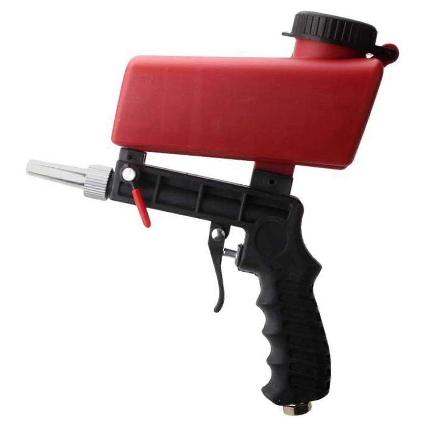 90Mpa Pneumatic Sandblasting Gun Handheld Air Sand Blaster for Metal Rust Removal Polishing Red