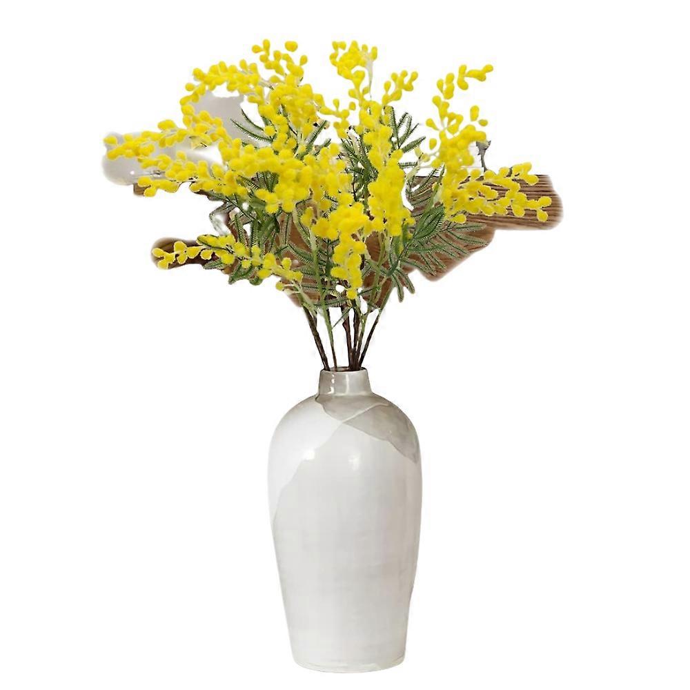 Simulation short-stemmed artificial flowers, 6 pcs.