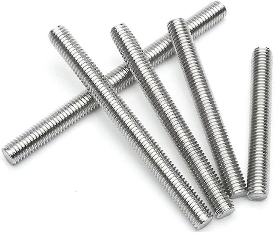 304 Stainless Steel M6 Threaded Rod Full Thread for Ahor Screws and Clamp Hangers, 5 Pieces, 130mm to 250mm Length, M6*170mm