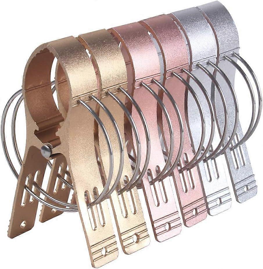 Aluminium Alloy Beach Towel Clips, 6 Pack