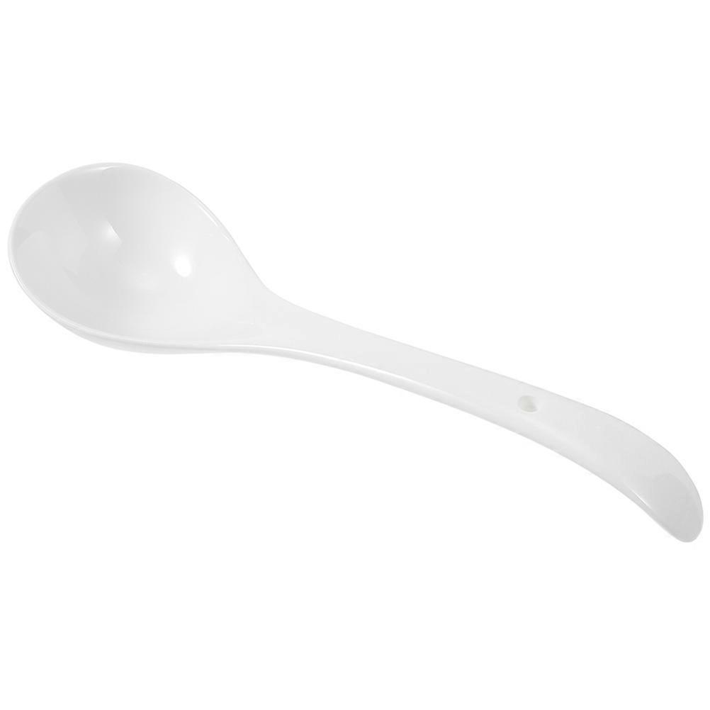 Ceramic Soup Spoon Large Home Use Tableware Smooth Surface Microwave Safe 1Pcs