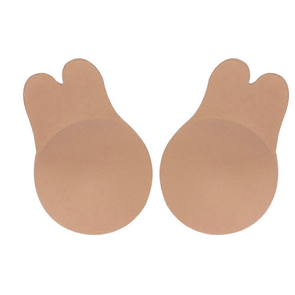 Women Solid Color Rabbit Sticky Bra Adhesive Bra Strapless Backless Bra (Complexion 11cm)