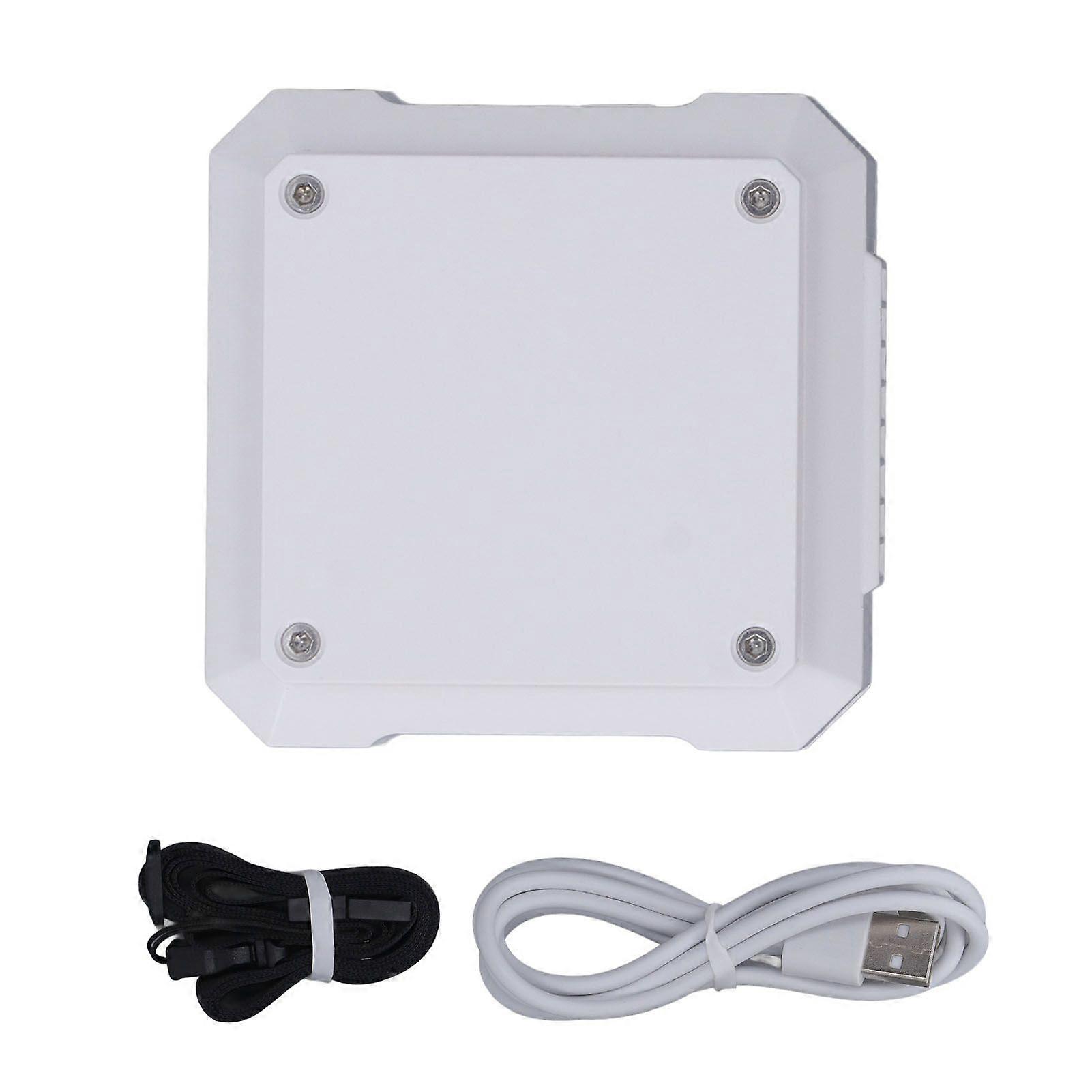 Waist Clip Fans Mini USB Rechargeable 4000mAh Battery Strong Wind 3 Wind Speed 2 Way Use Portable Fans for Work Hiking White YMHC