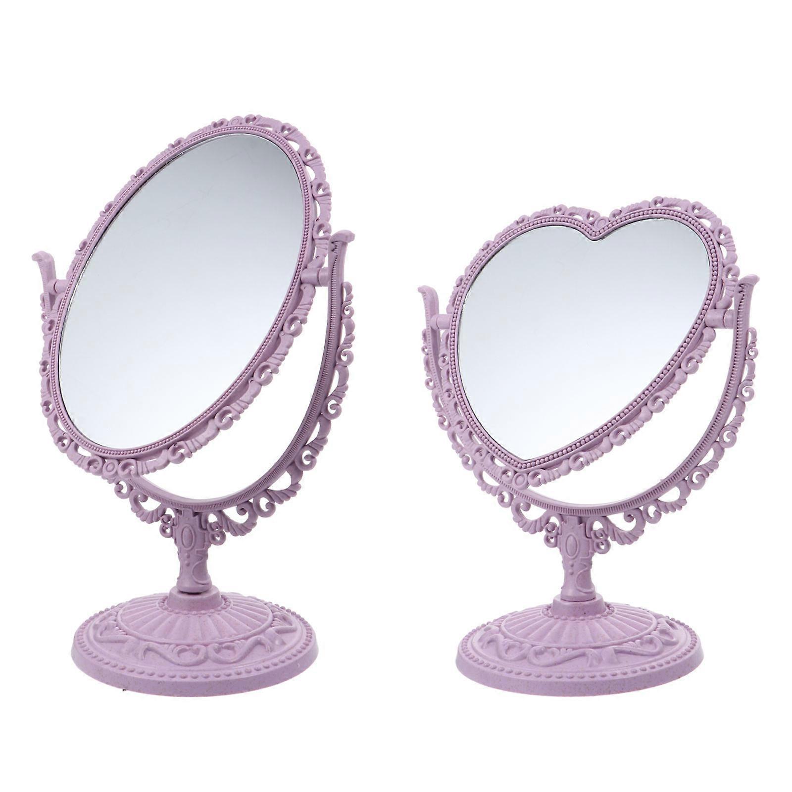 Cosmetics Mirror Dual-Sided Desktop Makeup Mirrors for Home 2Pcs Pack