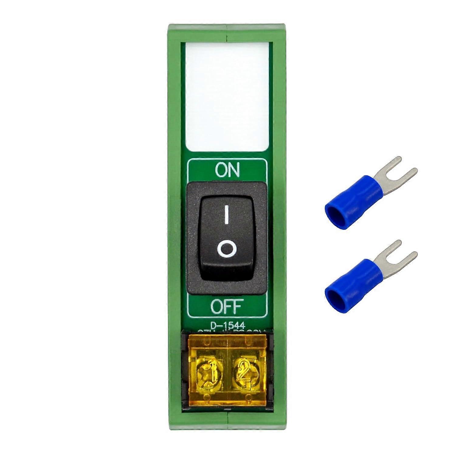 Module d’interrupteur à bascule monté sur rail DIN, 10 ampères 250 VCA/50 VCC (1 canal)