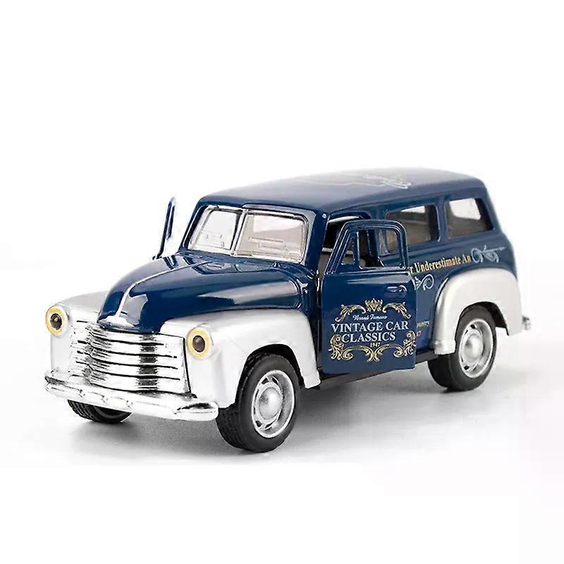 1: 32 Alloy Simulation School Bus Classical Vintage Car Simulation Model School Bus Sound and Light Children's Toy