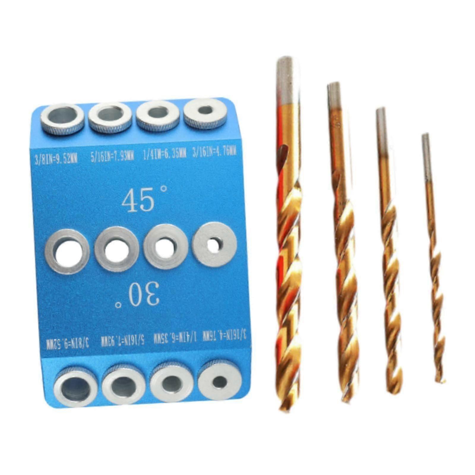 30 45 90 Degree Angle Drill Guide Jig Kit Drill Template Block for Handrails Red