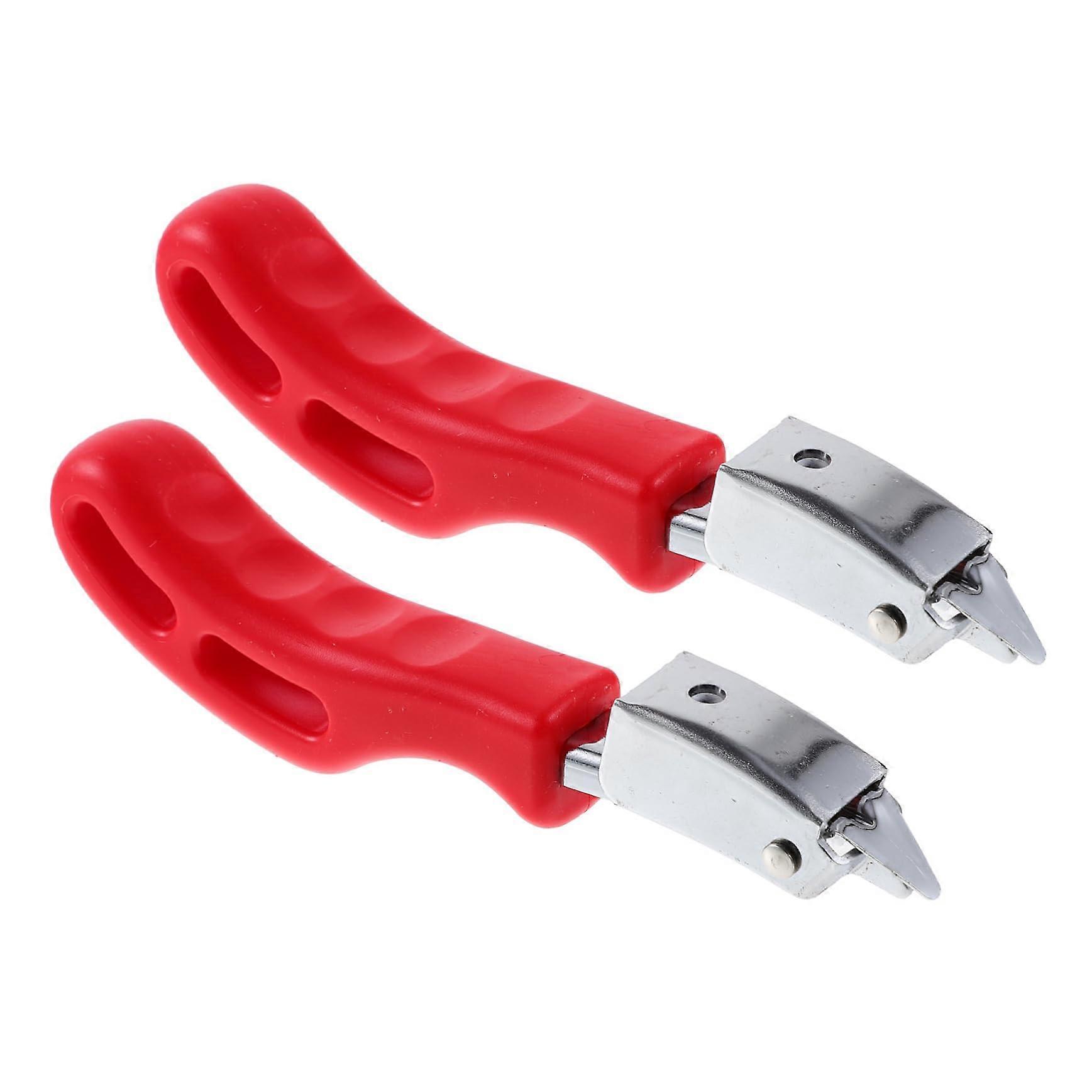 Pack of 2 Staple Remover Tools for Furniture and Carpet Clips, High Performance Aluminium Alloy Clip Puller in Red