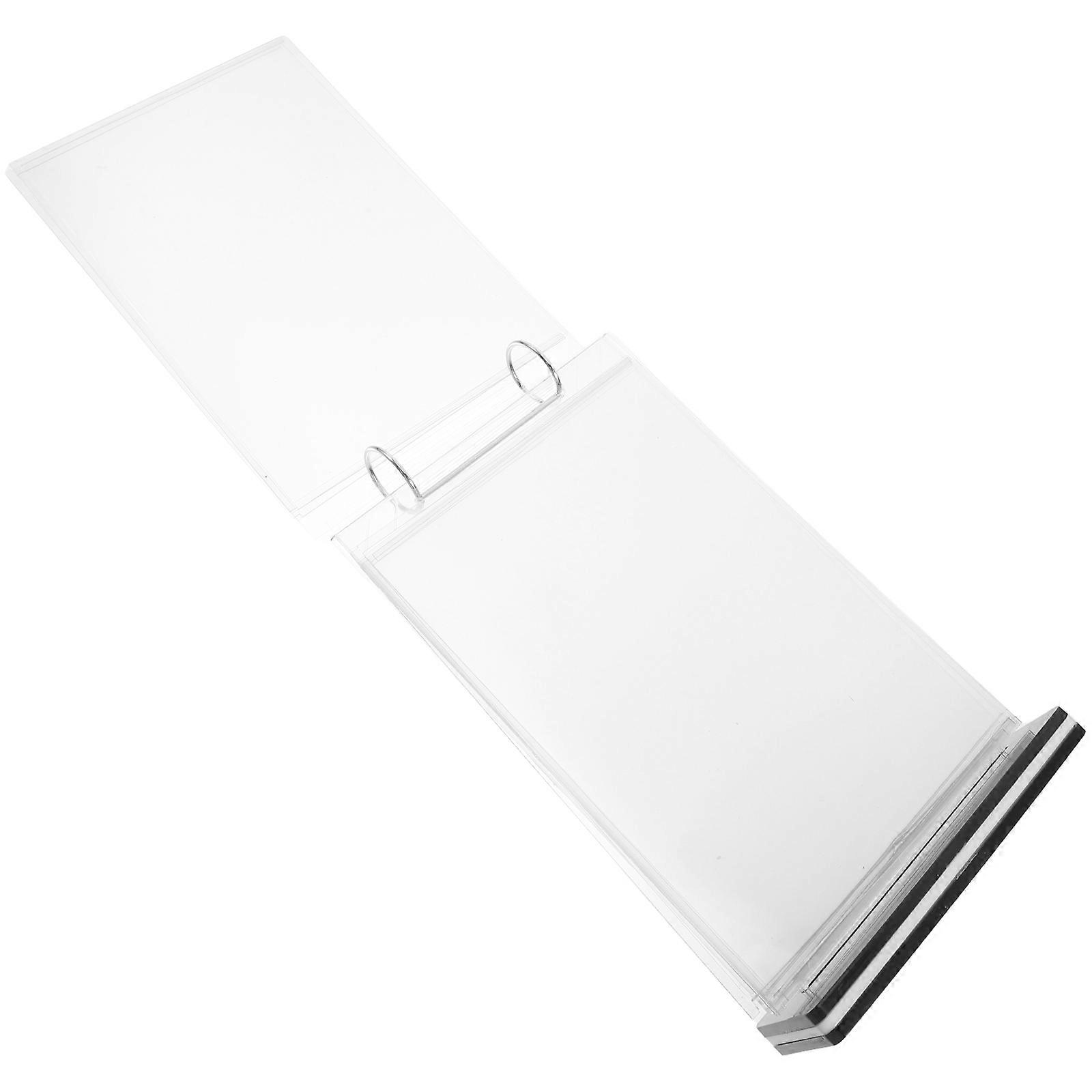 Acrylic Multi Page Flip Display Card Label Stand Detachable Business Menu Folder T Shaped Double Sided A5 Vertical 6 Pages
