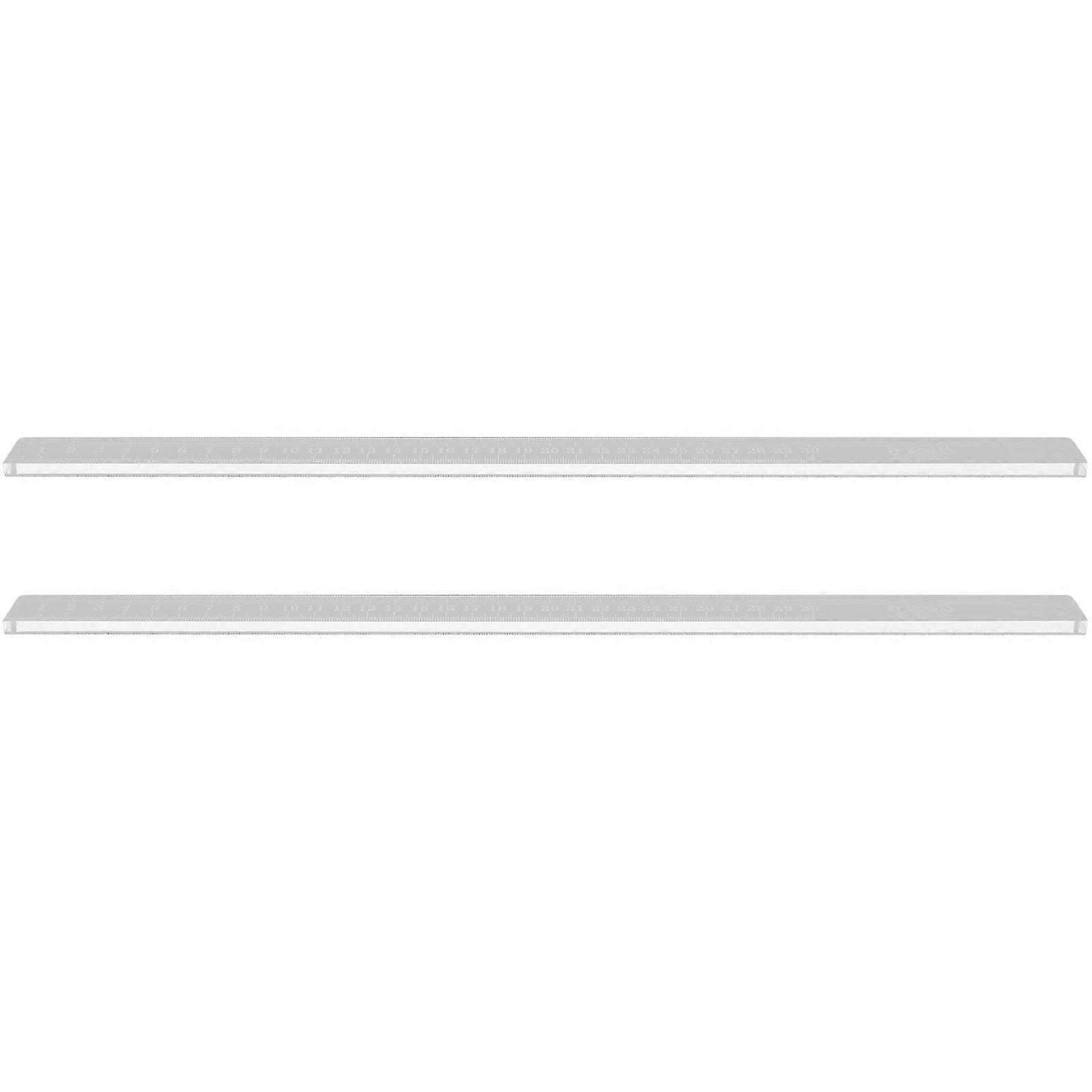 Acrylic Baking Leveling Ruler for Home Use Transparent with Measuring Strips 1 Pair