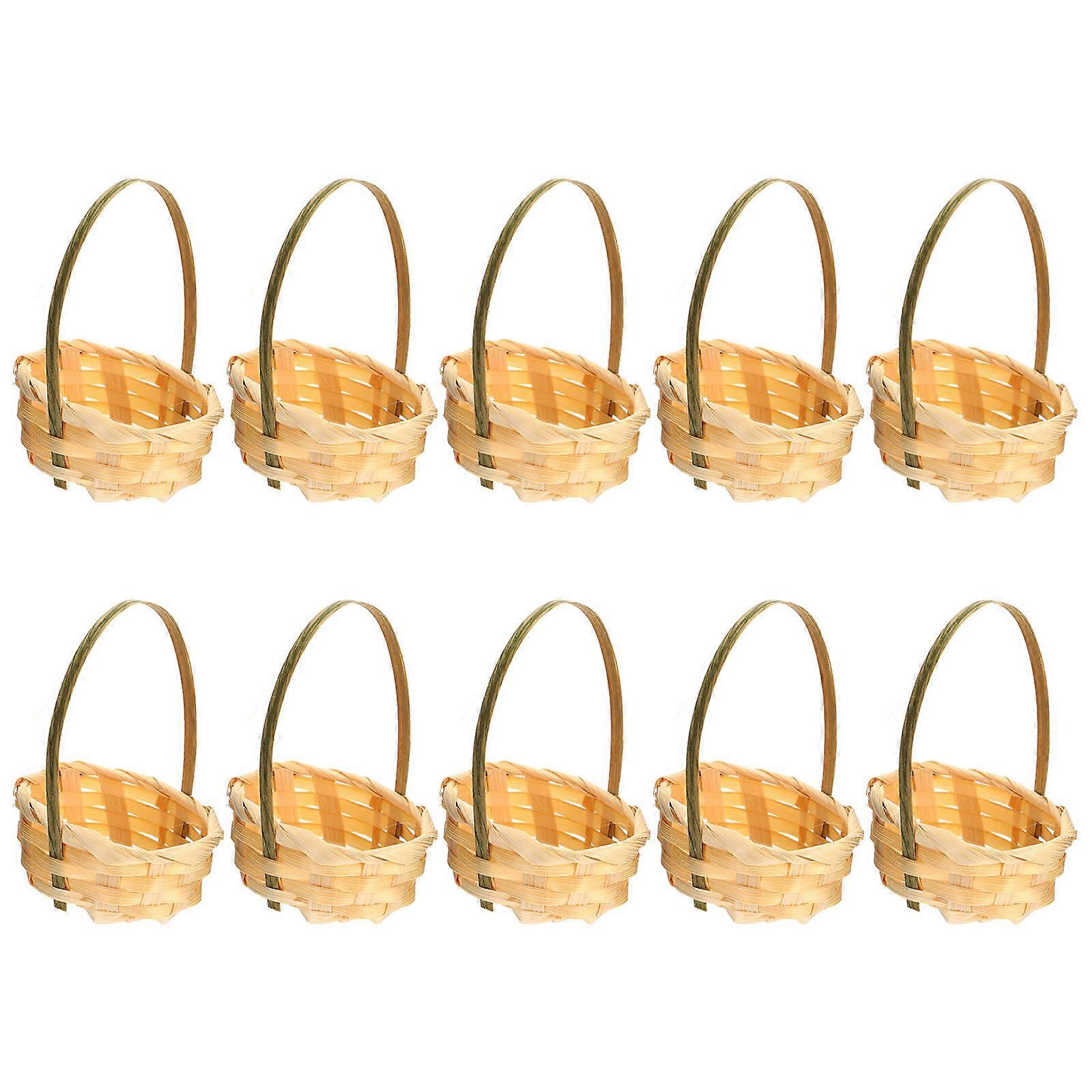 Multipurpose Woven Basket Decoration Egg-shaped Minimalist 10Pcs