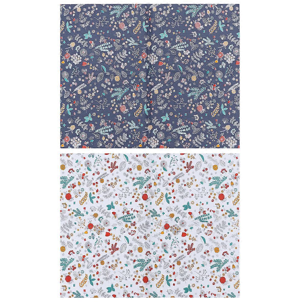 Quilting Fabric Squares Diy Printing Cloth Gray Cotton Material for Sewing and Crafting Rectangular Shape 6Pcs