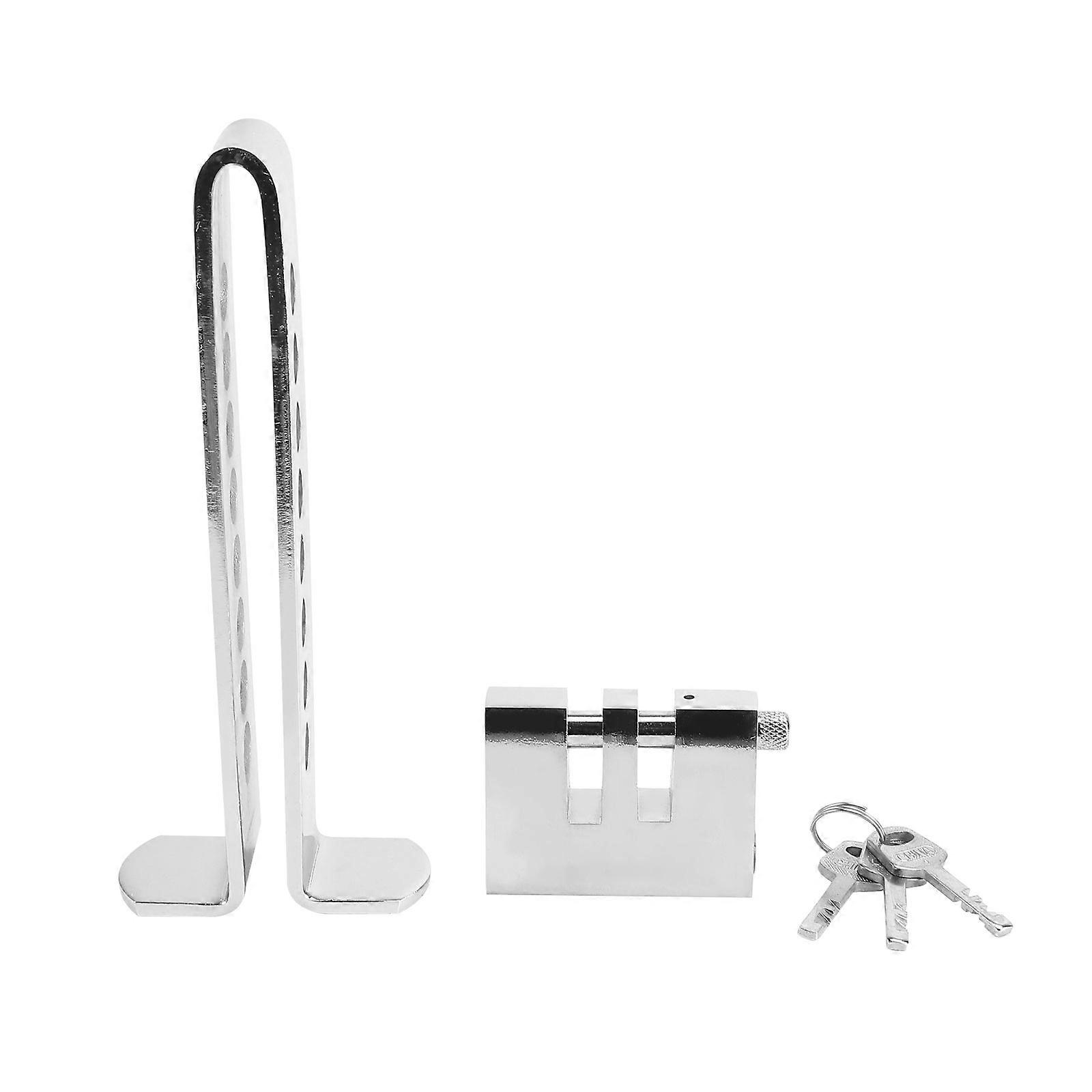 Steering Lock Anti Theft Car Clutch Lock Vehicle Security For Drivers Silver 1Set