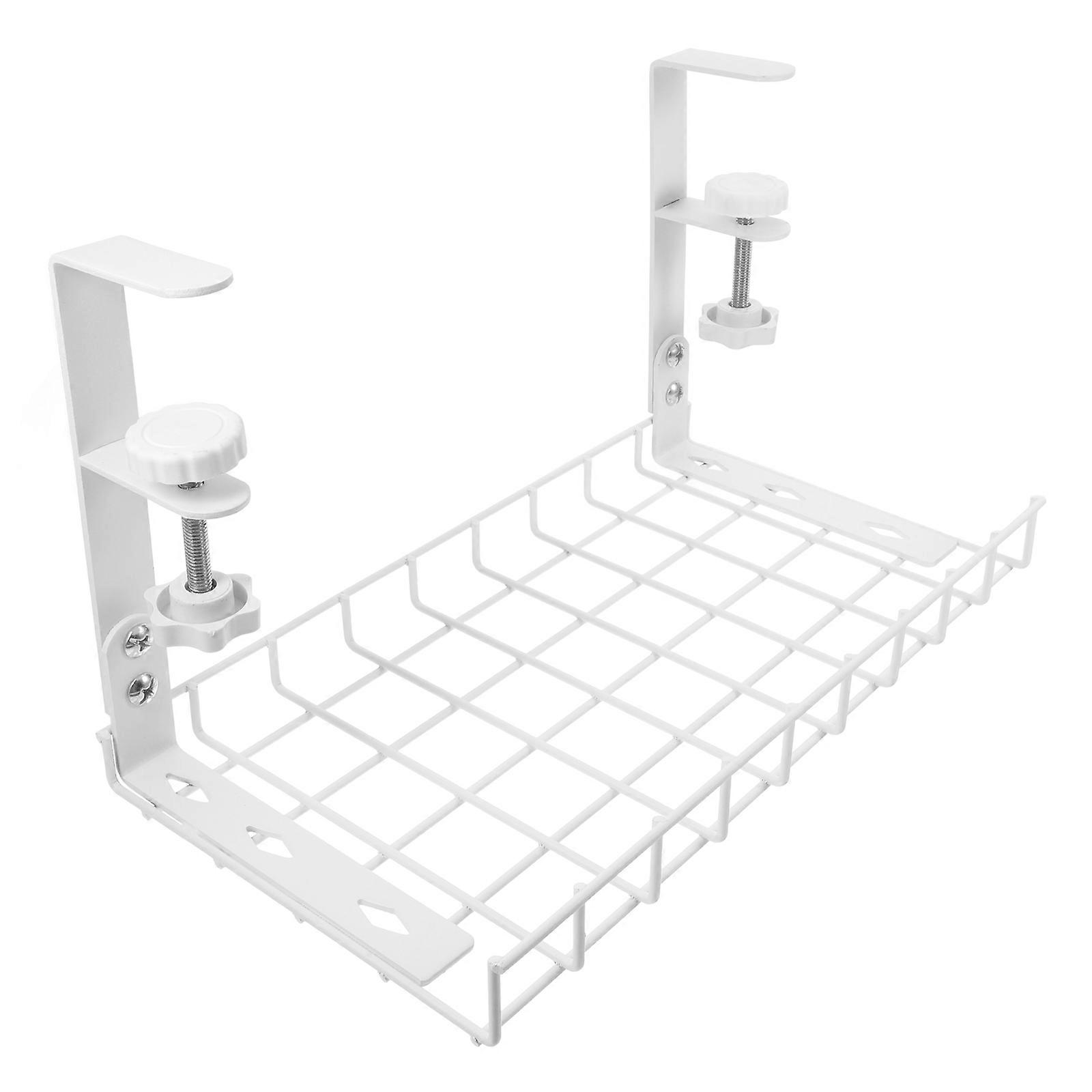 Desk Wire Organizer Cable Management Tray Storage Basket For Computer Desk And Iron 35.00X20.00X18.50CM Workspace Tidiness 1Set