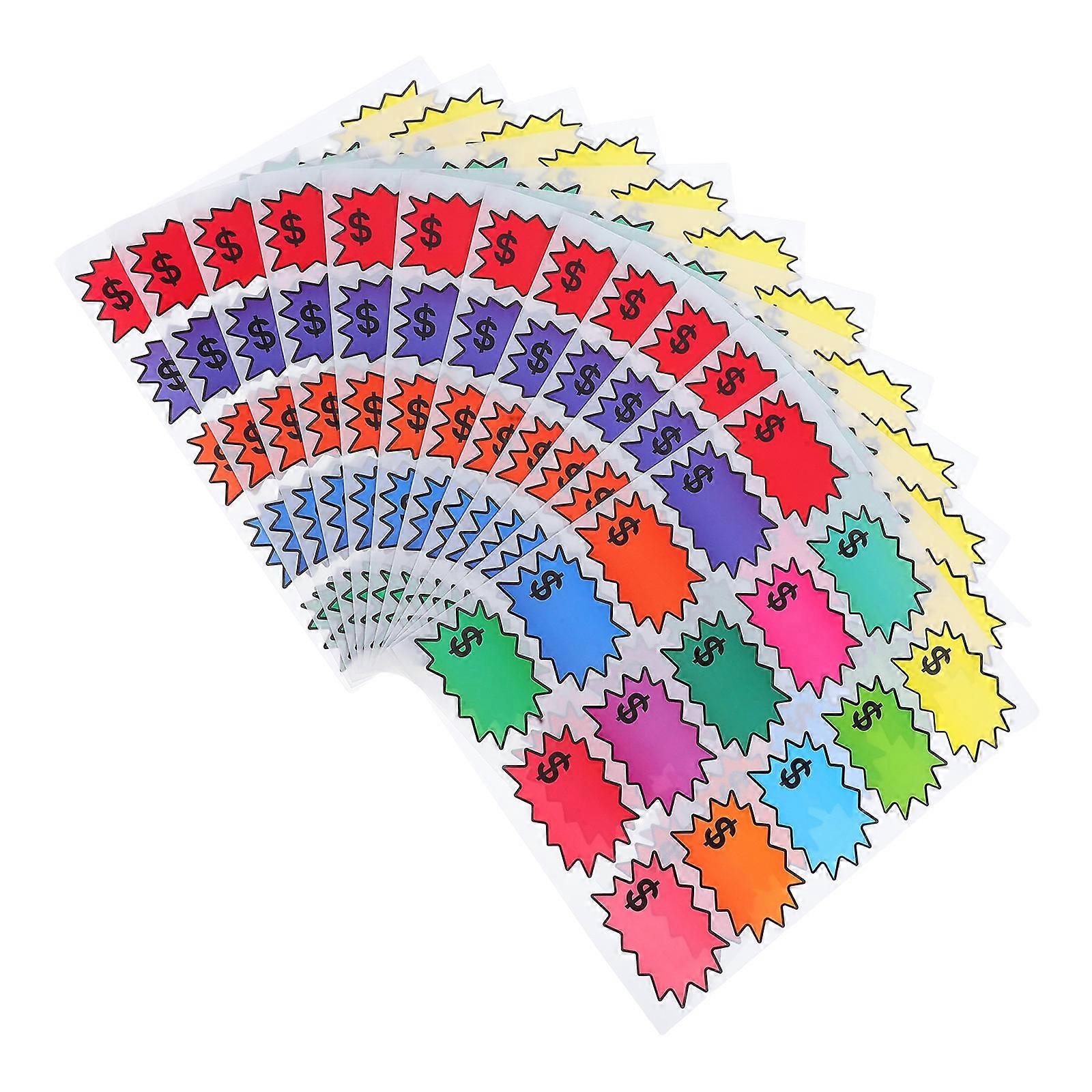Merchandise Price Tags Vendor Display Pricing Signs Rectangular Shape 180Set