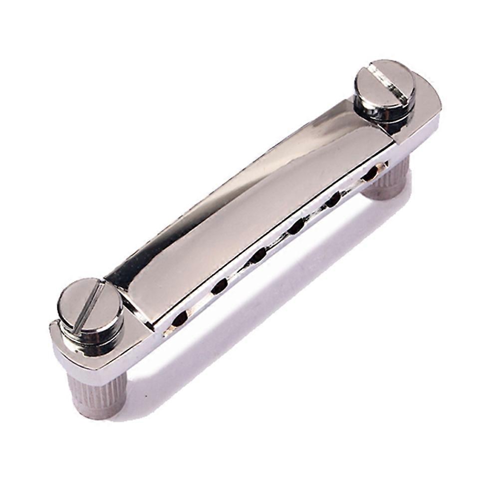 Roller Saddle Tailpiece for Style Electric Guitar 1 Piece Replacement Part Silver