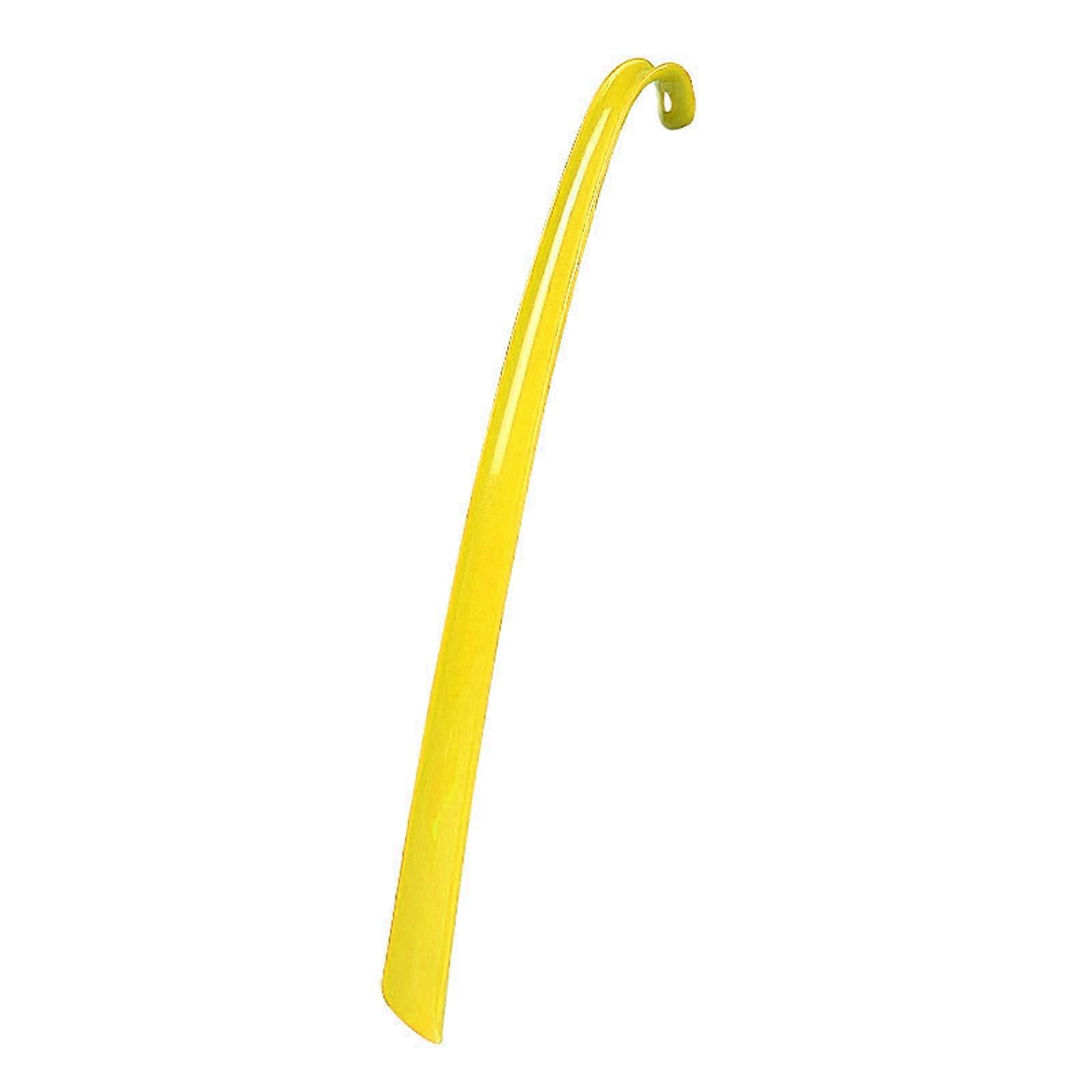 Small shoehorn with long handle, travel shoehorn in yellow, spoon shape for comfort and simplicity
