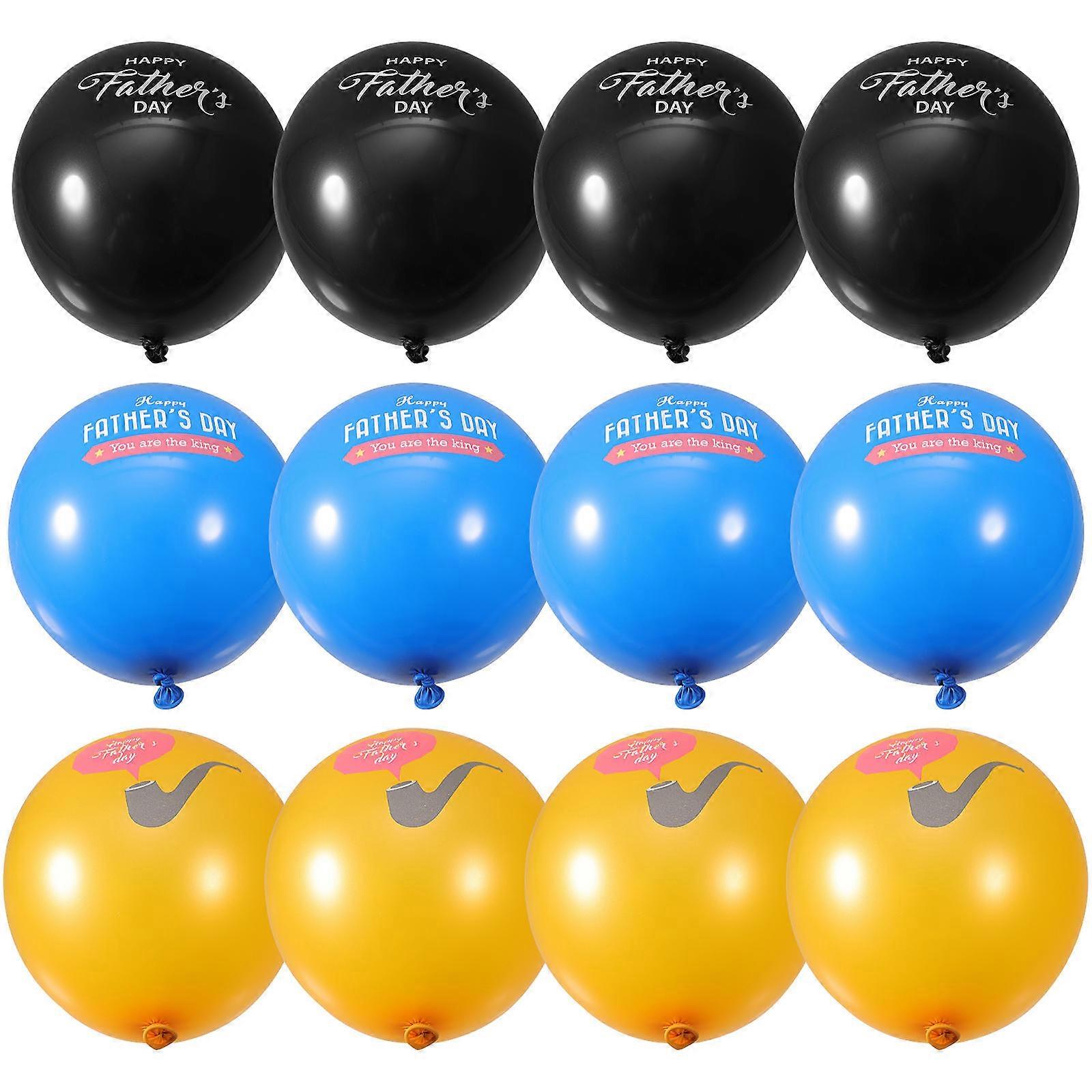 Father's Day Party Balloons Decorative Balloon Assorted Color 12X6CM Biodegradable 1Set