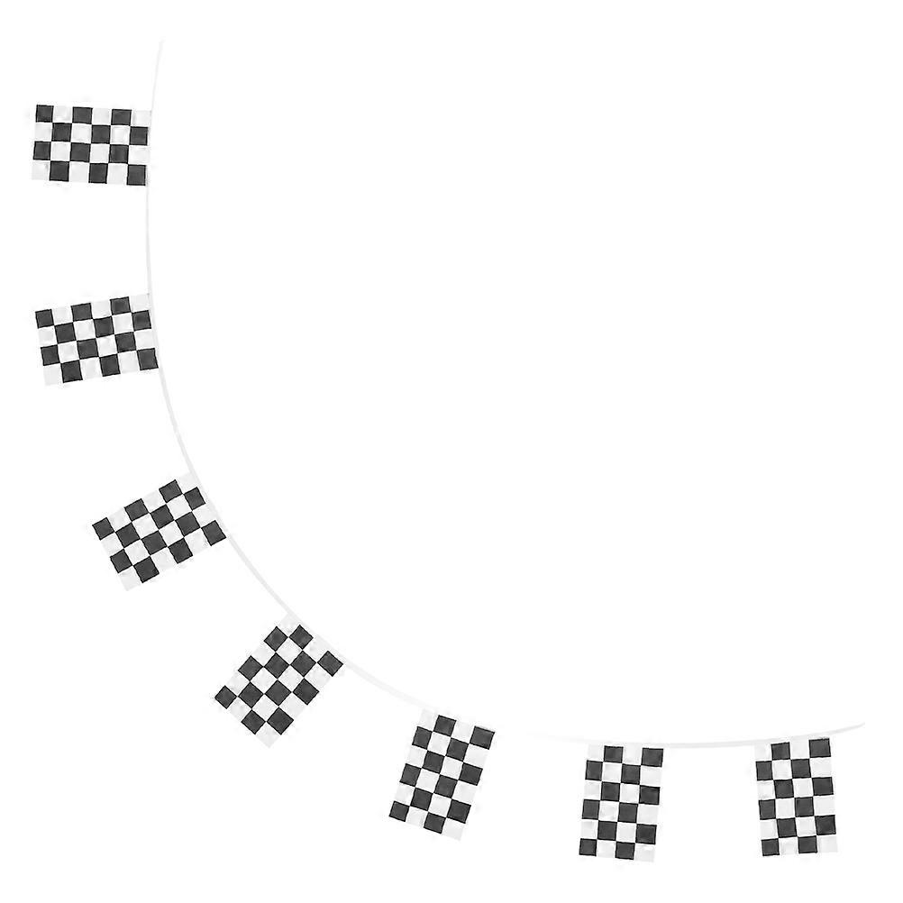Racing Checkered Flags Set For Garden And Outdoorfestivities 21X14CM Multi 1 Set