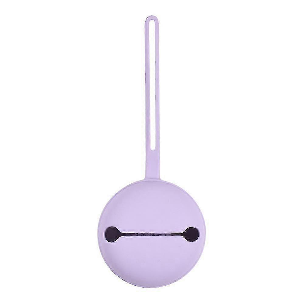 Étui à tétine en silicone, support pour bébé, non toxique, portable, boîte de rangement pour tétines avec cordon pour sacs à couches (2 pièces, violet)