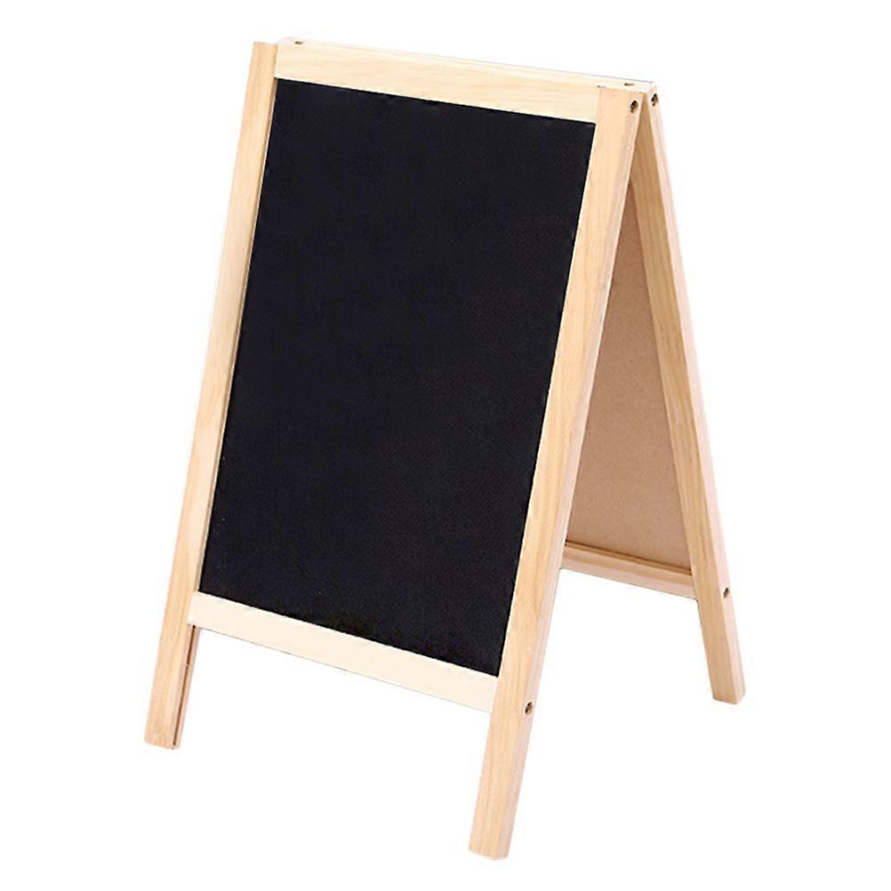Double Sided Mini Chalkboard with Stand, Wooden Reusable Tabletop Board for Notes, Messages, Kitchen, Garden, Weddings, and Birthday Parties