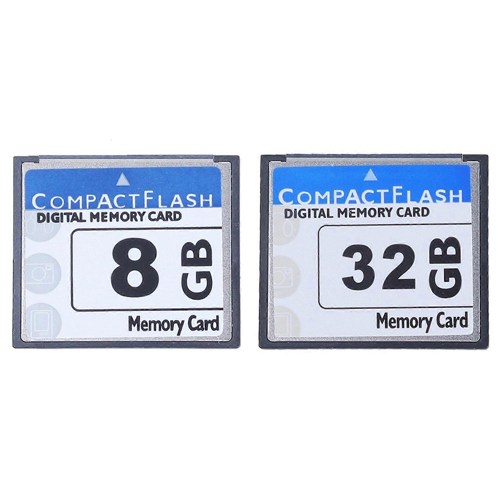2Pcs Professional Compact Flash Memory Card(White & Blue) - 8Gb & 32Gb