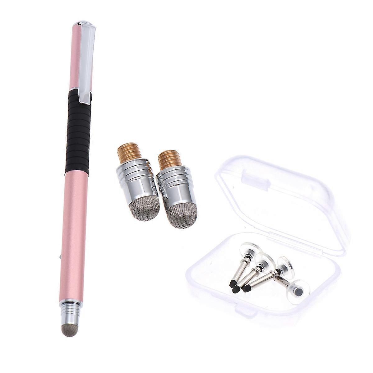 5pcs Dual Function Capacitive Stylus Set with Touch Pen Handwriting Capacitive Pens Rose Gold