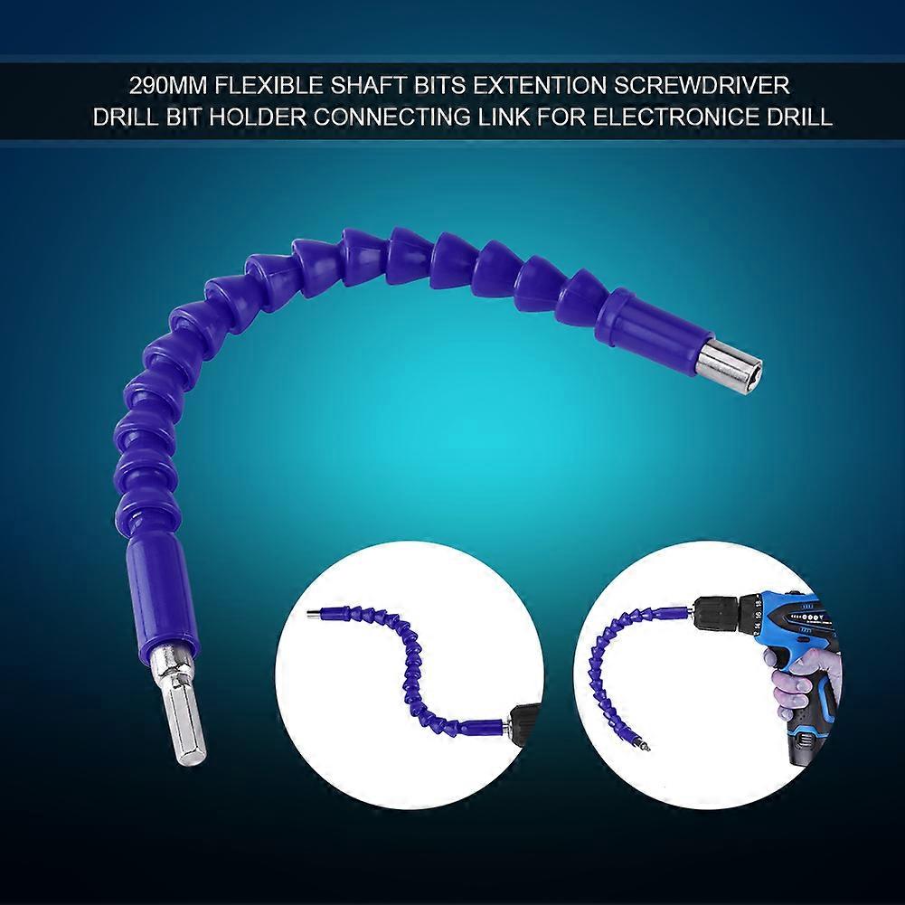 Flexible Shaft Bits 1/4" Hex Shank Extention Screwdriver Bit Holder Connect Link (blue)