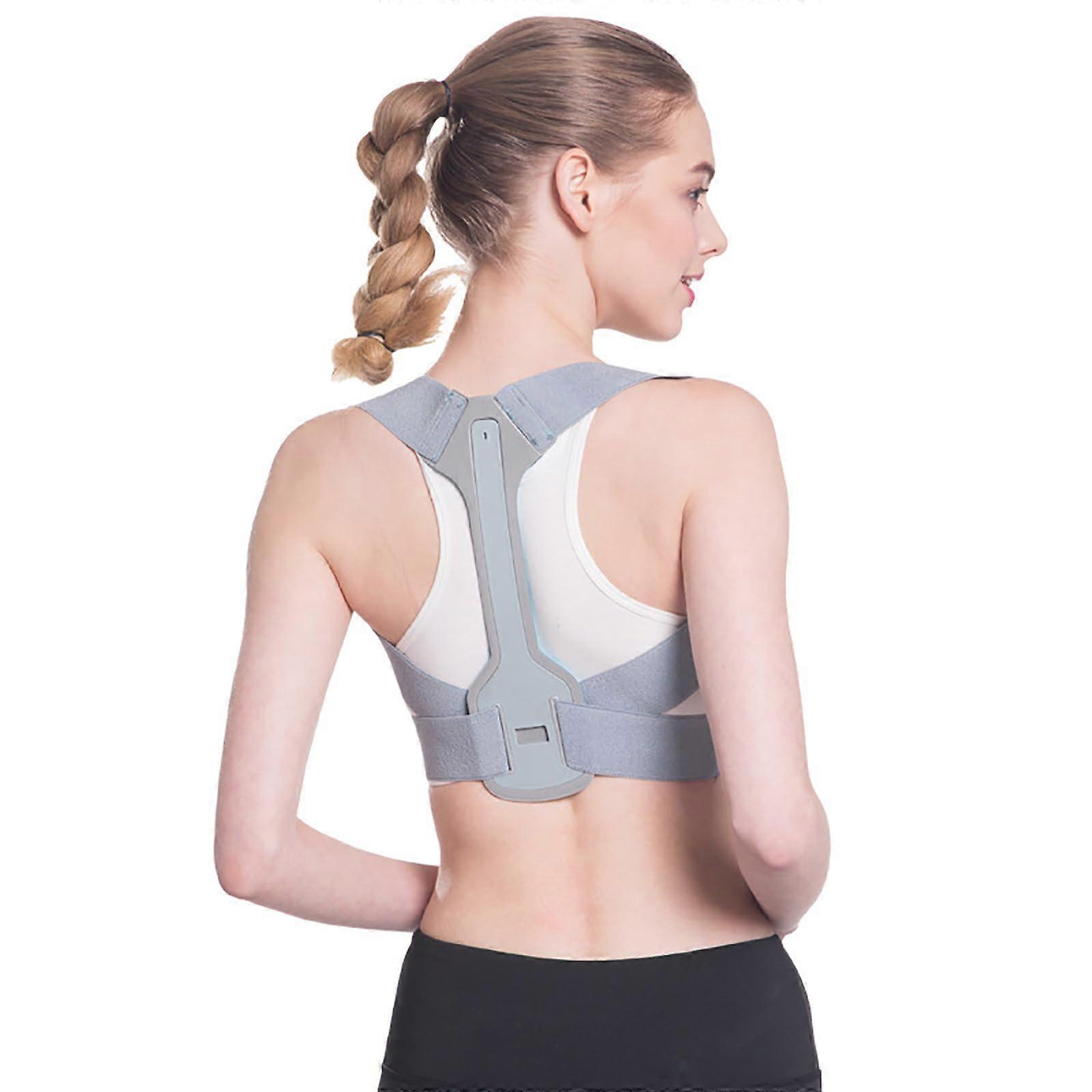 Posture corrector for neck and shoulder support, adjustable aid for spinal support, correction belt for kyphosis, rounded back, or slouching (XL).