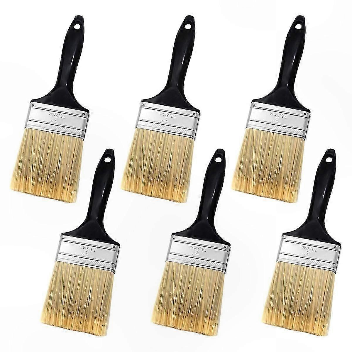 3-inch Flat Paint Brushes with Treated Handle for Professional Use