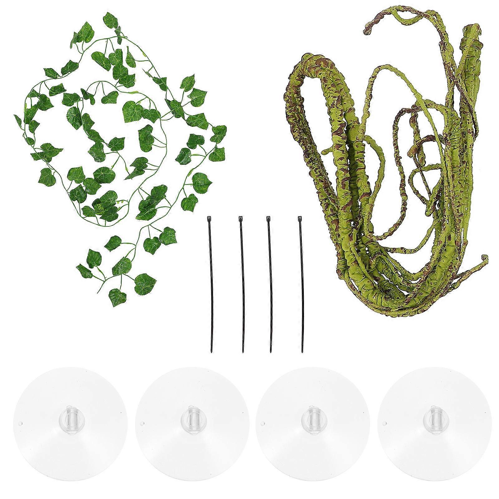 Reptile Enclosure Accessories 1 Set Vines For Lizard Terrarium Setup 100X1CM Assorted Color Bendable Function