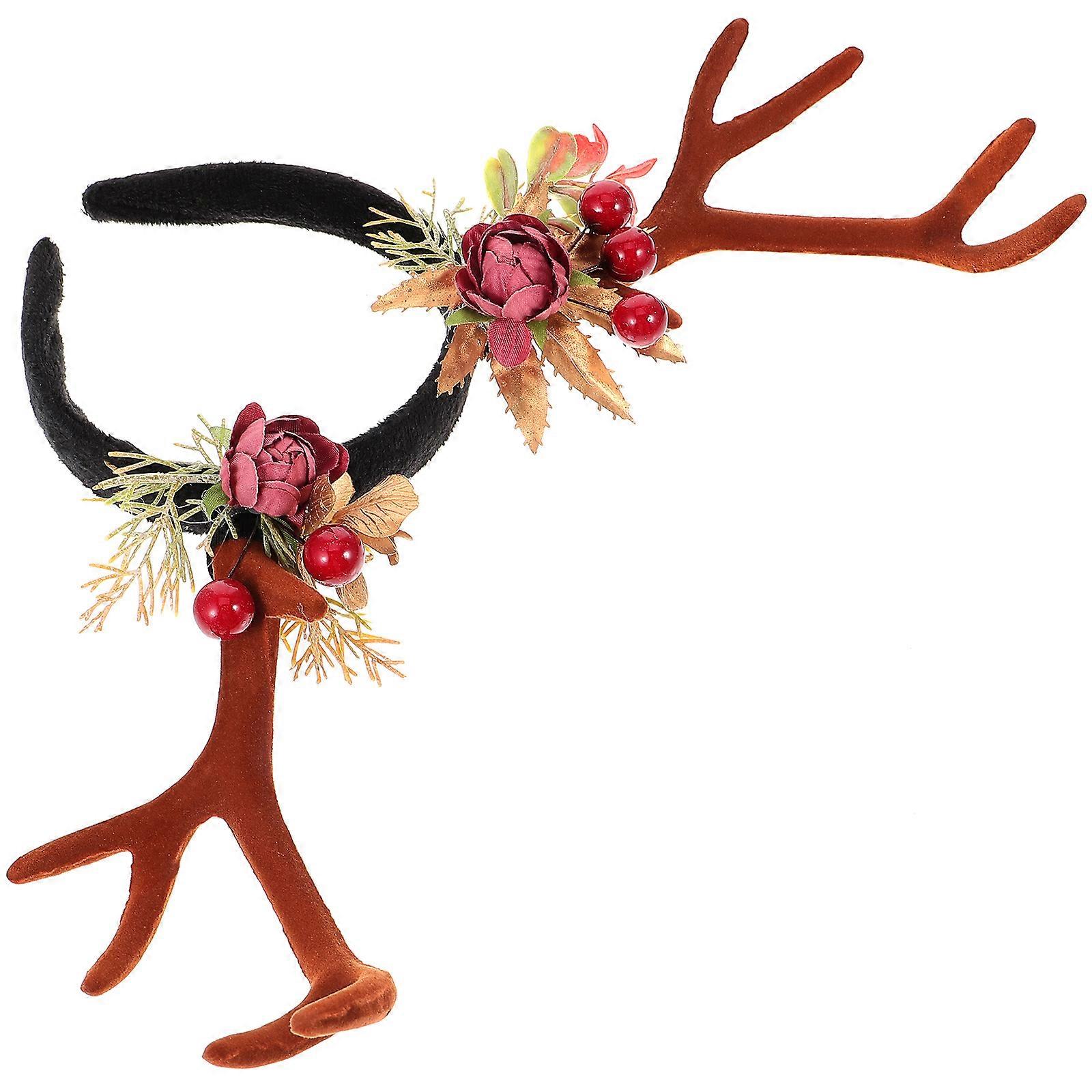 Elk Headband Suitable For Masquerade And Winter Theme Events Ideal For Adults And Children 1Pcs Accessory