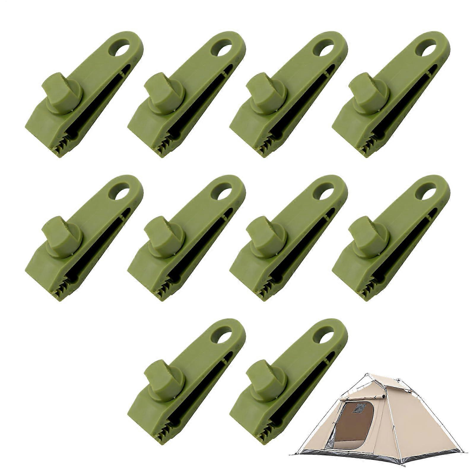 Tarp Fastener Clips | Adjustable 10-Pack Tarp Clips for Camping, Outdoor Canopy, Picnic, Backyard, Fishing, Garden Use