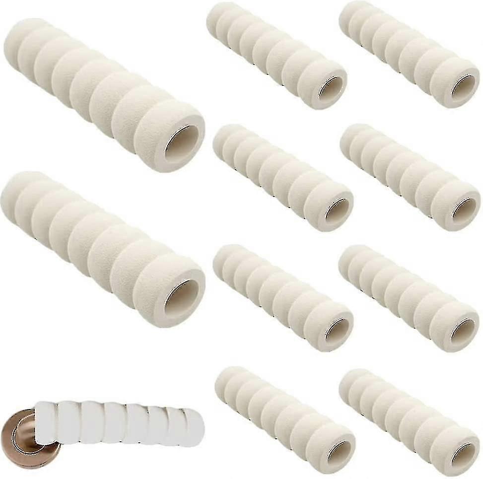 Door Handle Cover Foam Soft Foam Door Handle Bumper Door Handle Protector For Door Or Window Handle(white-10 Pcs)