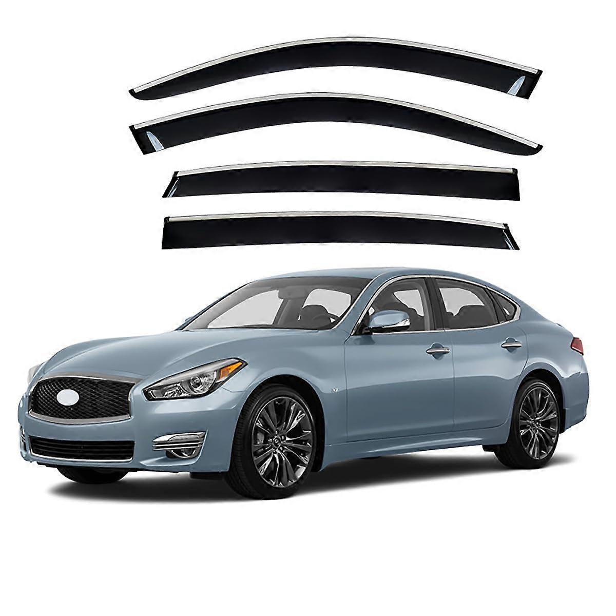 4 Pcs Auto Wind Deflectors Compatible with Nissan Fuga 2014-2022, Weatherproof Rain Guards, Durable and Stylish Design